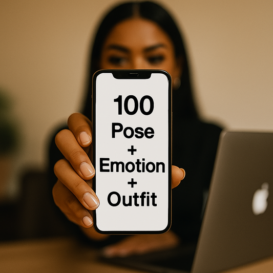 100 Pose + Emotion + Outfit Keywords