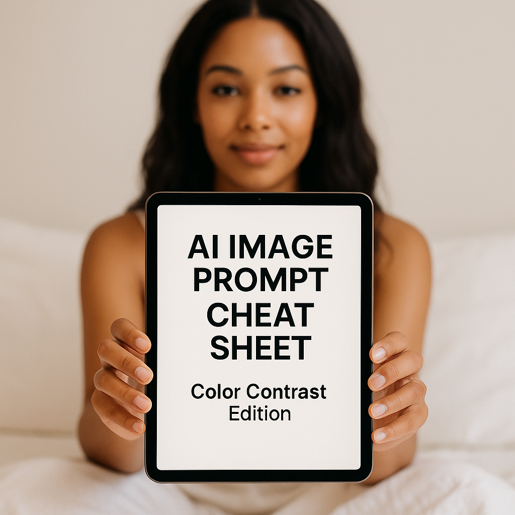 AI Image Prompt Cheat Sheet – Color Contrast Edition